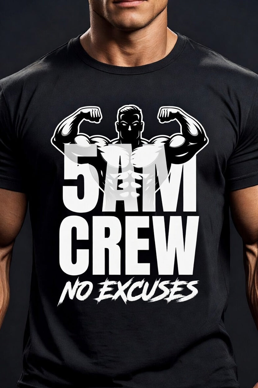 5AM Crew No Excuses T-Shirt – For Those Who Show Up When Others Sleep